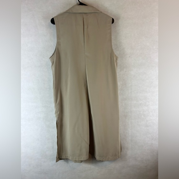 14th & Union Beige Morel Women’s size Larger Pocket Vest Jacket open front. - Picture 6 of 7